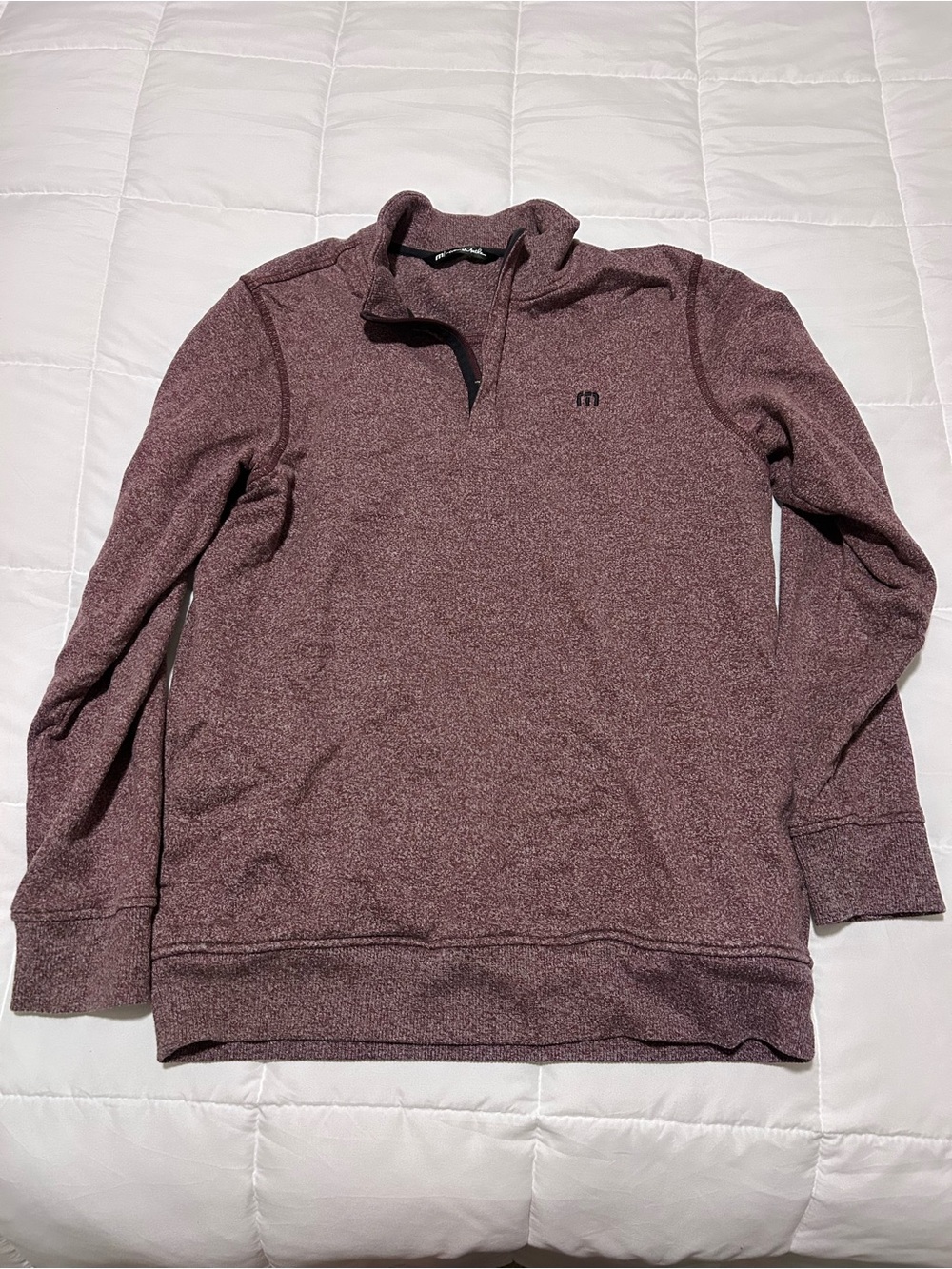 Travis Mathew Men's Maroon Cloud Quarter Zip-Up
